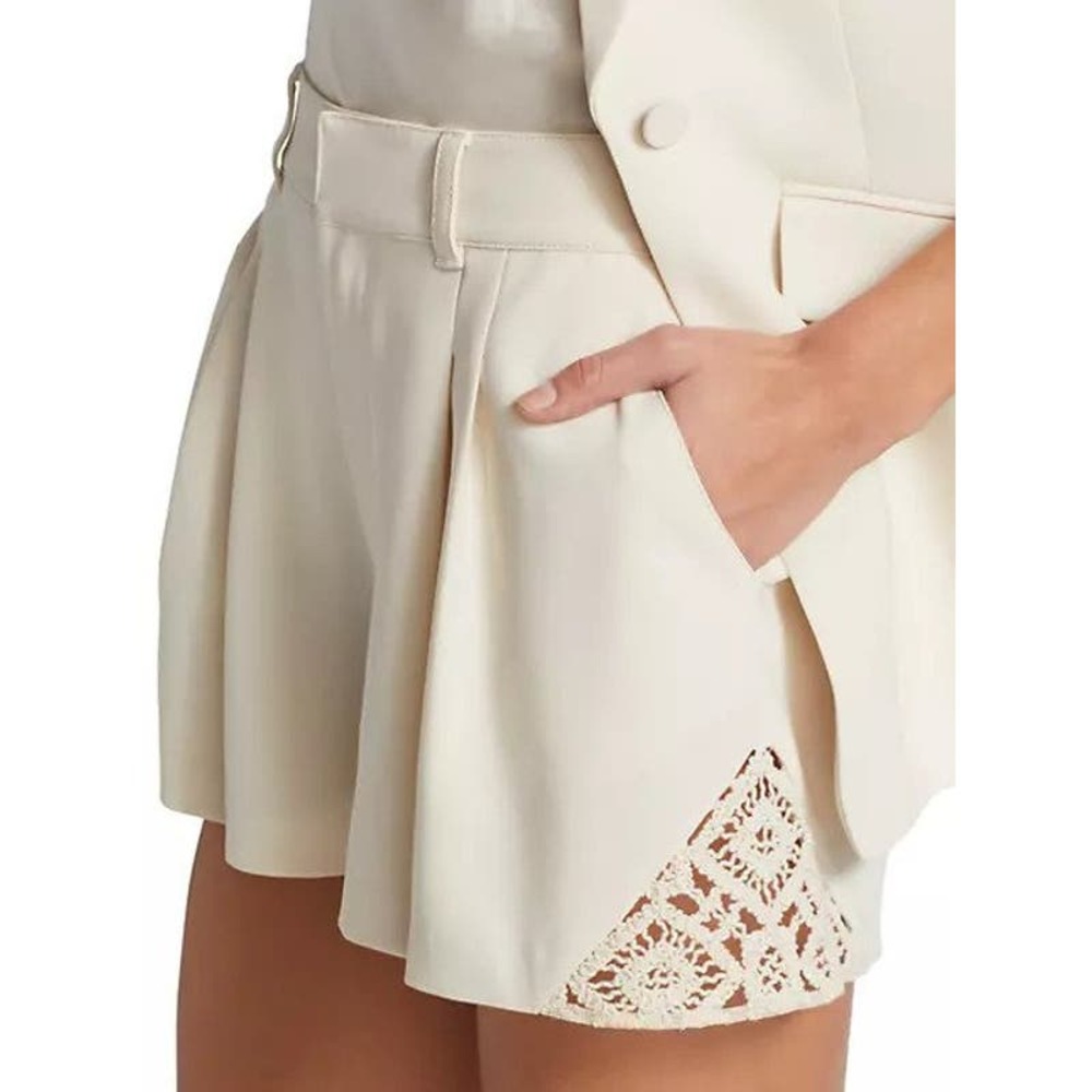 Cinq à Sept Corinna Crochet Lace Shorts Light Plaster Women's Size 6 NWT - Picture 4 of 12